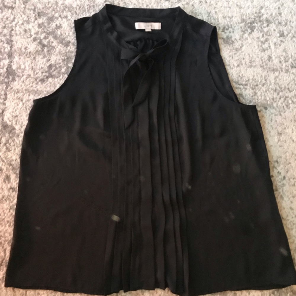 Loft sleeveless black blouse